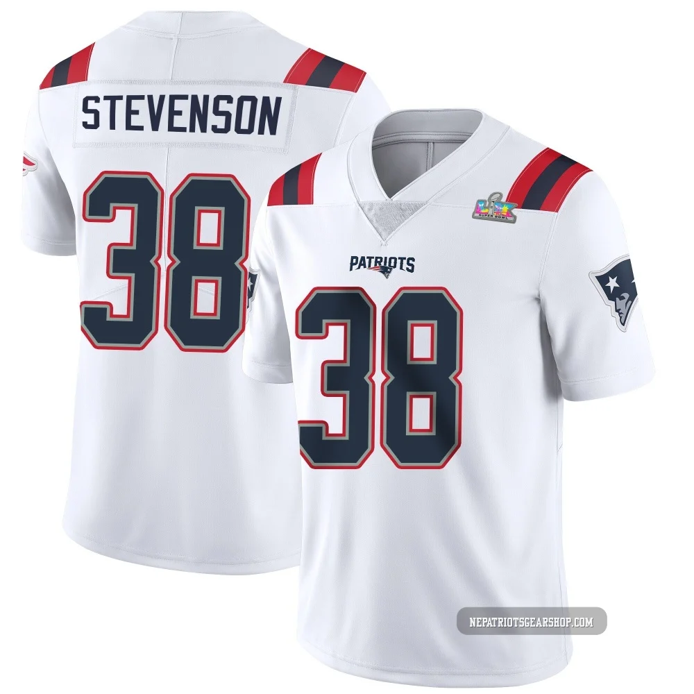 Rhamondre Stevenson ＃38 New England Patriots Limited Vapor Untouchable Super Bowl LX Patch Jersey - Youth White