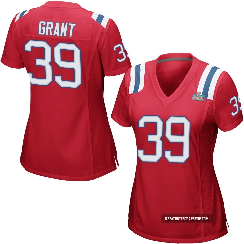 Richie Grant ＃39 New England Patriots Game Alternate Super Bowl LX Patch Jersey - Women's Red