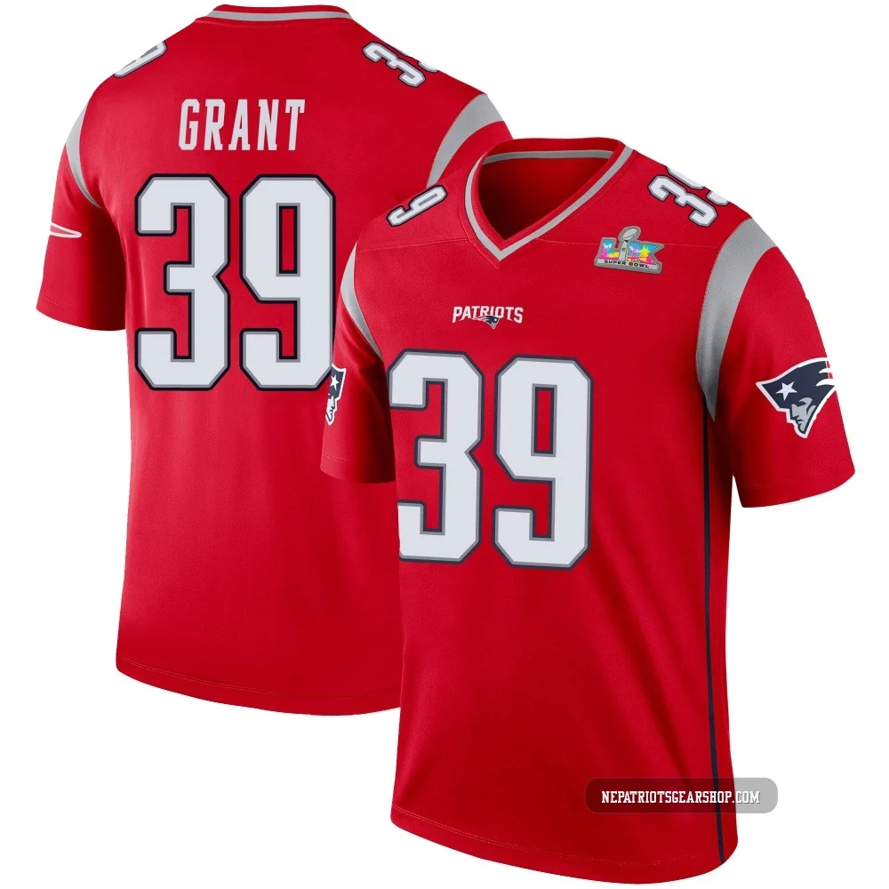 Richie Grant ＃39 New England Patriots Legend Inverted Super Bowl LX Patch Jersey - Men's Red