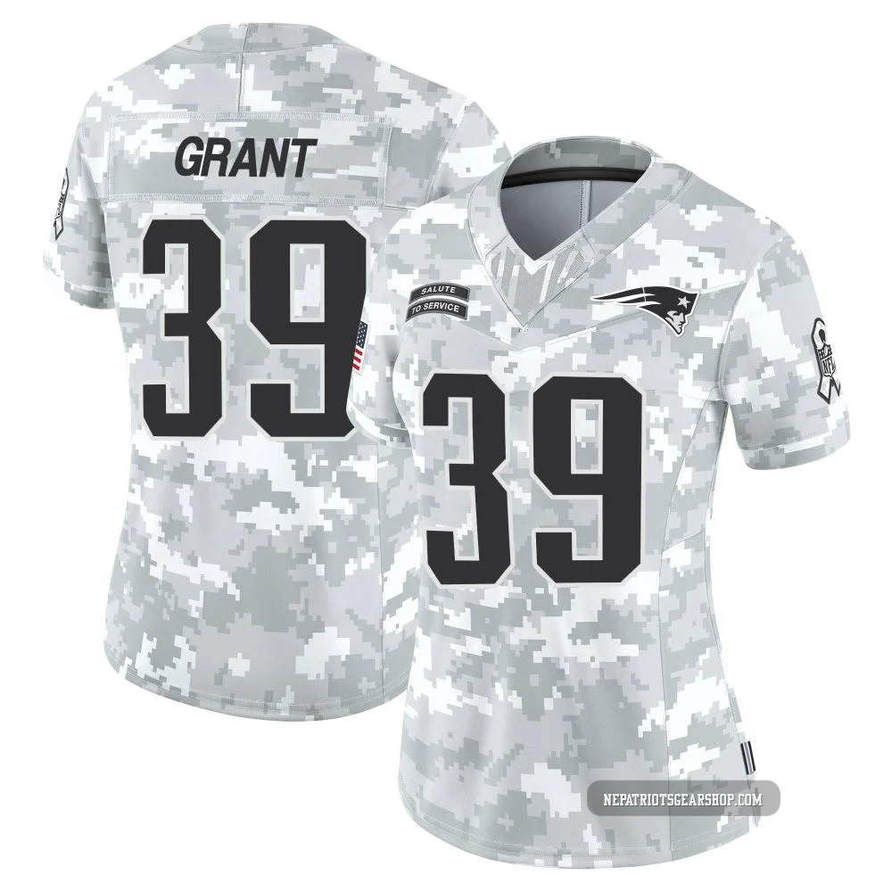 Richie Grant ＃39 New England Patriots Limited 2024 Salute to Service Jersey - Women's Arctic Camo