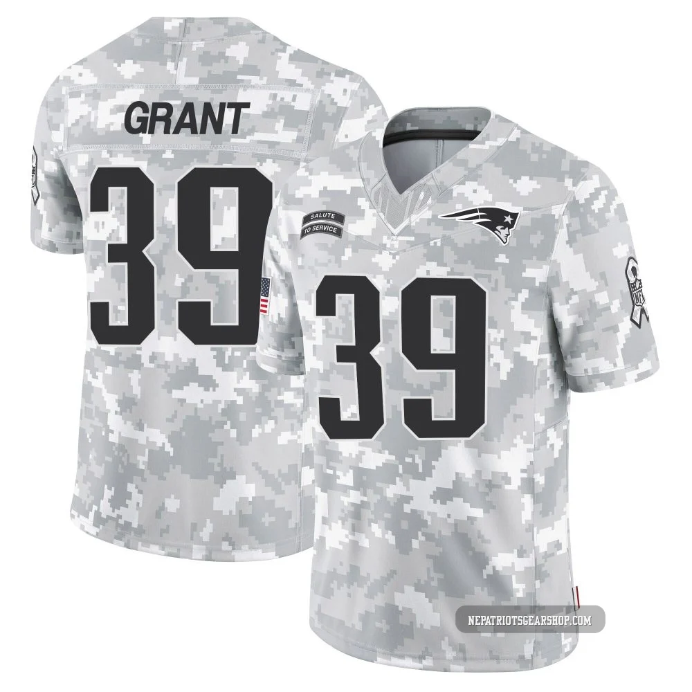 Richie Grant ＃39 New England Patriots Limited 2024 Salute to Service Jersey - Youth Arctic Camo