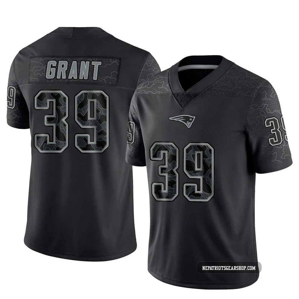 Richie Grant ＃39 New England Patriots Limited Reflective Jersey - Youth Black
