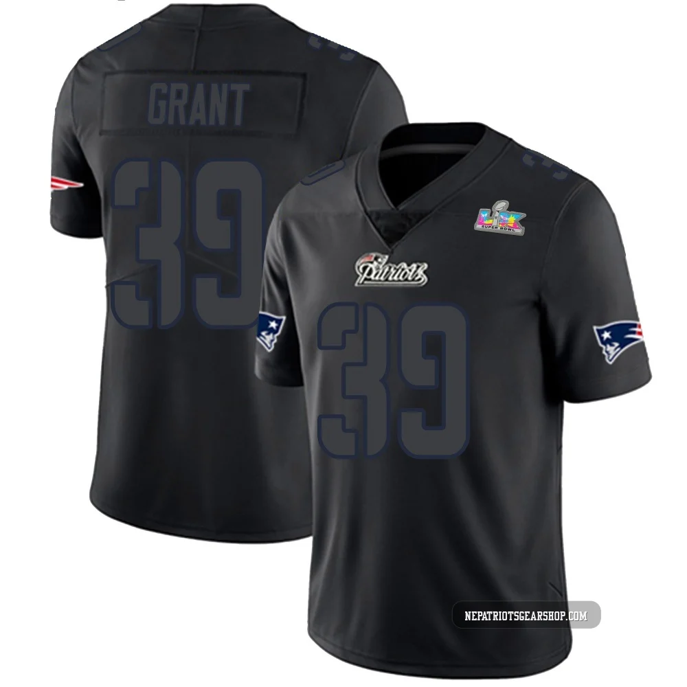 Richie Grant ＃39 New England Patriots Limited Super Bowl LX Patch Jersey - Men's Black Impact