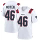 R.J. Moten ＃46 New England Patriots Game Jersey - Men's White