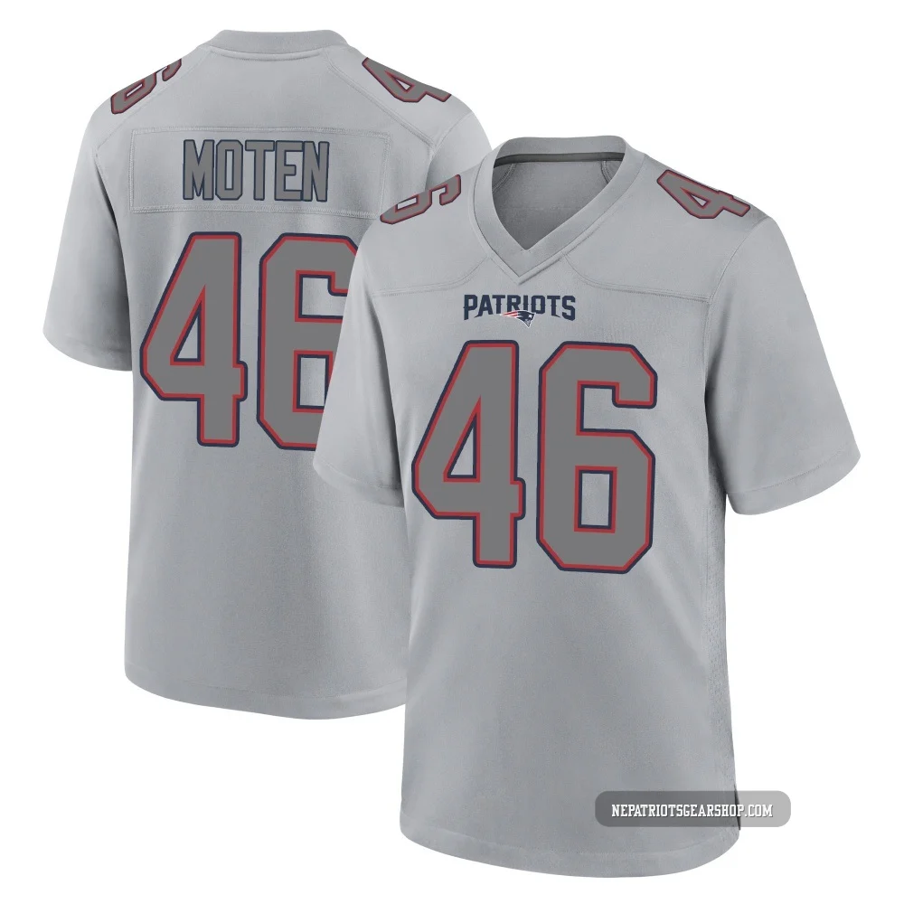 R.J. Moten ＃46 New England Patriots Game Silver Atmosphere Fashion Jersey - Youth