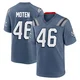 R.J. Moten ＃46 New England Patriots Game Storm 2025 Rivalries Collection Jersey - Men's Blue
