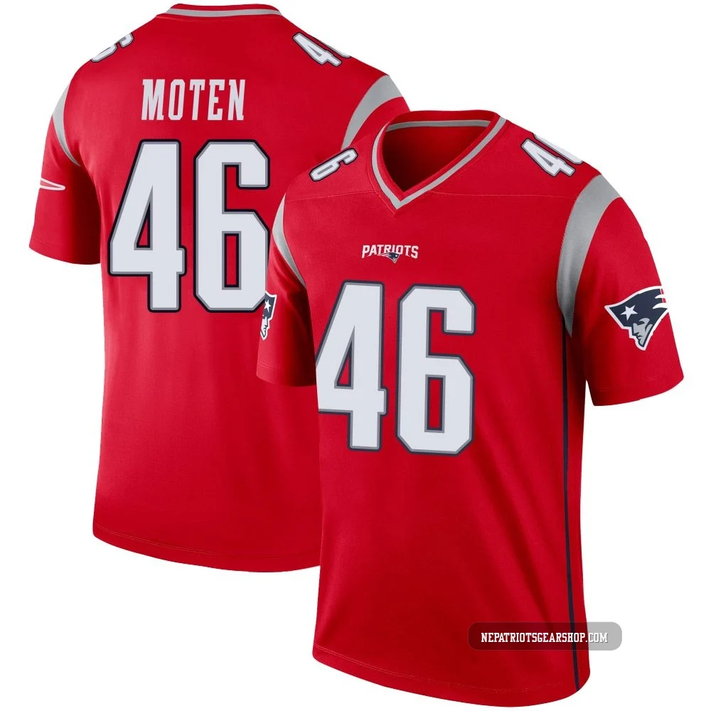 R.J. Moten ＃46 New England Patriots Legend Inverted Jersey - Men's Red