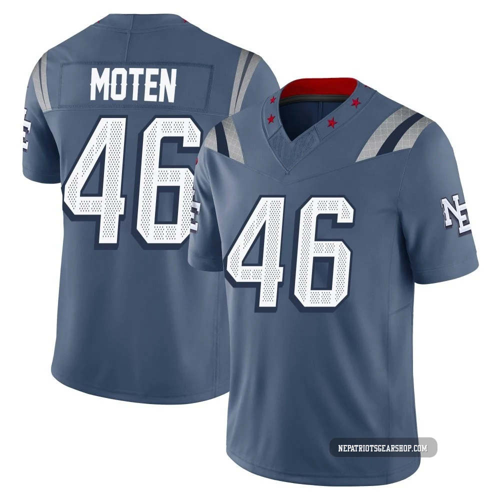 R.J. Moten ＃46 New England Patriots Limited Storm 2025 Rivalries Collection Jersey - Youth Blue