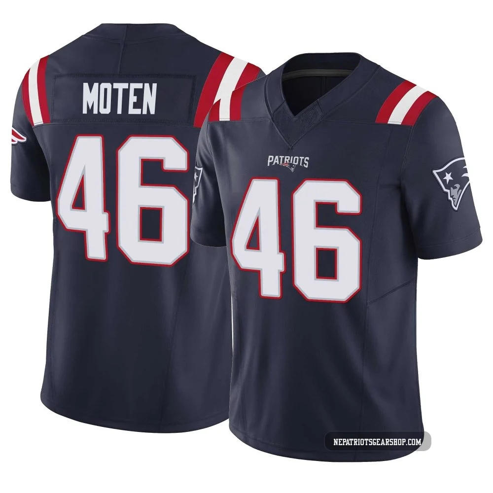 R.J. Moten ＃46 New England Patriots Limited Vapor F.U.S.E. Jersey - Youth Navy