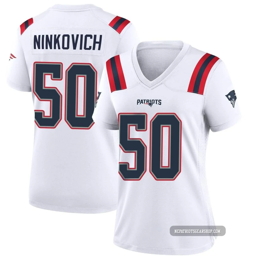 Rob Ninkovich ＃50 New England Patriots Game Jersey - Women's White