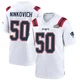 Rob Ninkovich ＃50 New England Patriots Game Super Bowl LX Patch Jersey - Youth White