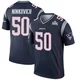 Rob Ninkovich ＃50 New England Patriots Legend Super Bowl LX Patch Jersey - Youth Navy
