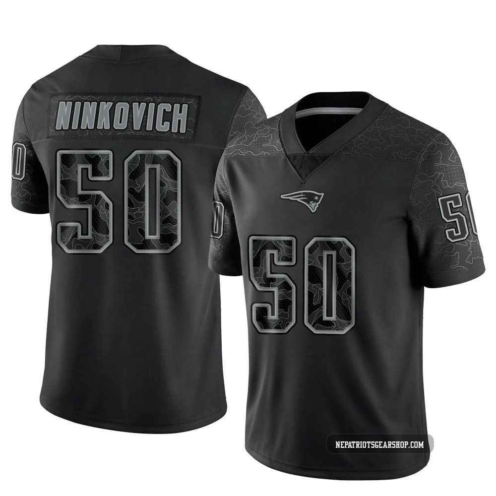 Rob Ninkovich ＃50 New England Patriots Limited Reflective Jersey - Youth Black