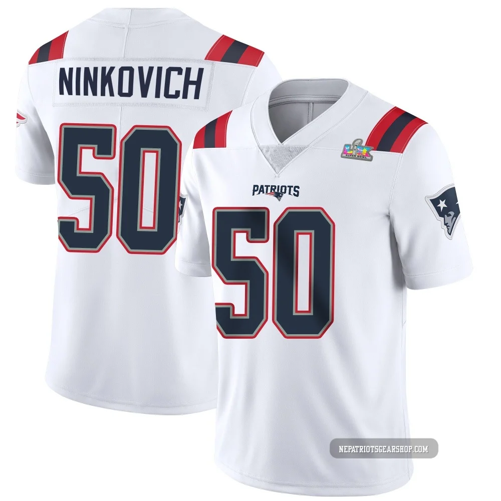Rob Ninkovich ＃50 New England Patriots Limited Vapor Untouchable Super Bowl LX Patch Jersey - Men's White