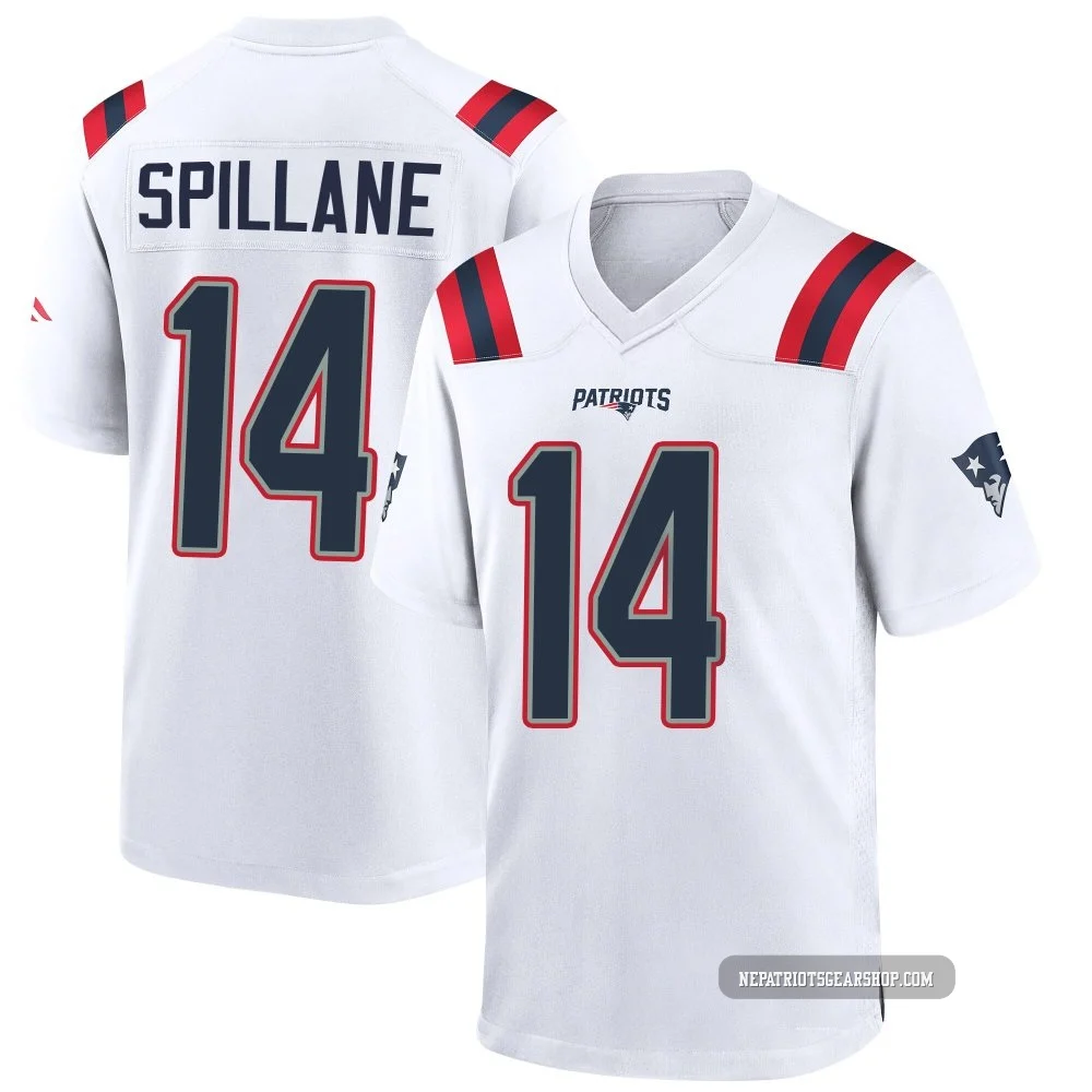 Robert Spillane ＃14 New England Patriots Game Jersey - Men's White