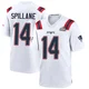 Robert Spillane ＃14 New England Patriots Game Super Bowl LX Patch Jersey - Youth White