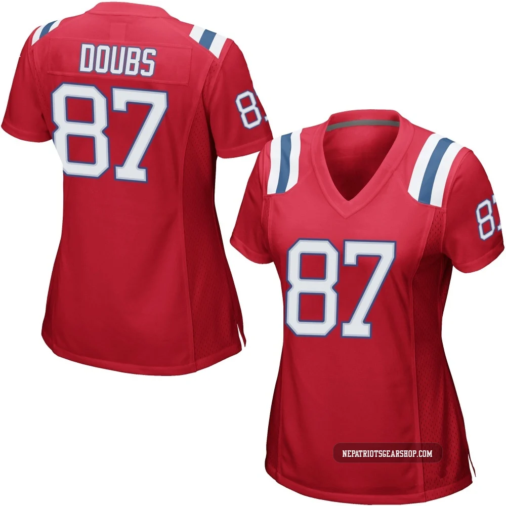 Romeo Doubs ＃87 New England Patriots Game Alternate Jersey - Women's Red