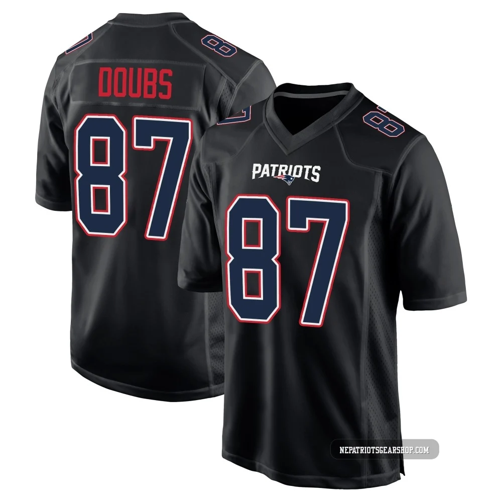Romeo Doubs ＃87 New England Patriots Game Carbon Fashion Jersey - Men's Black
