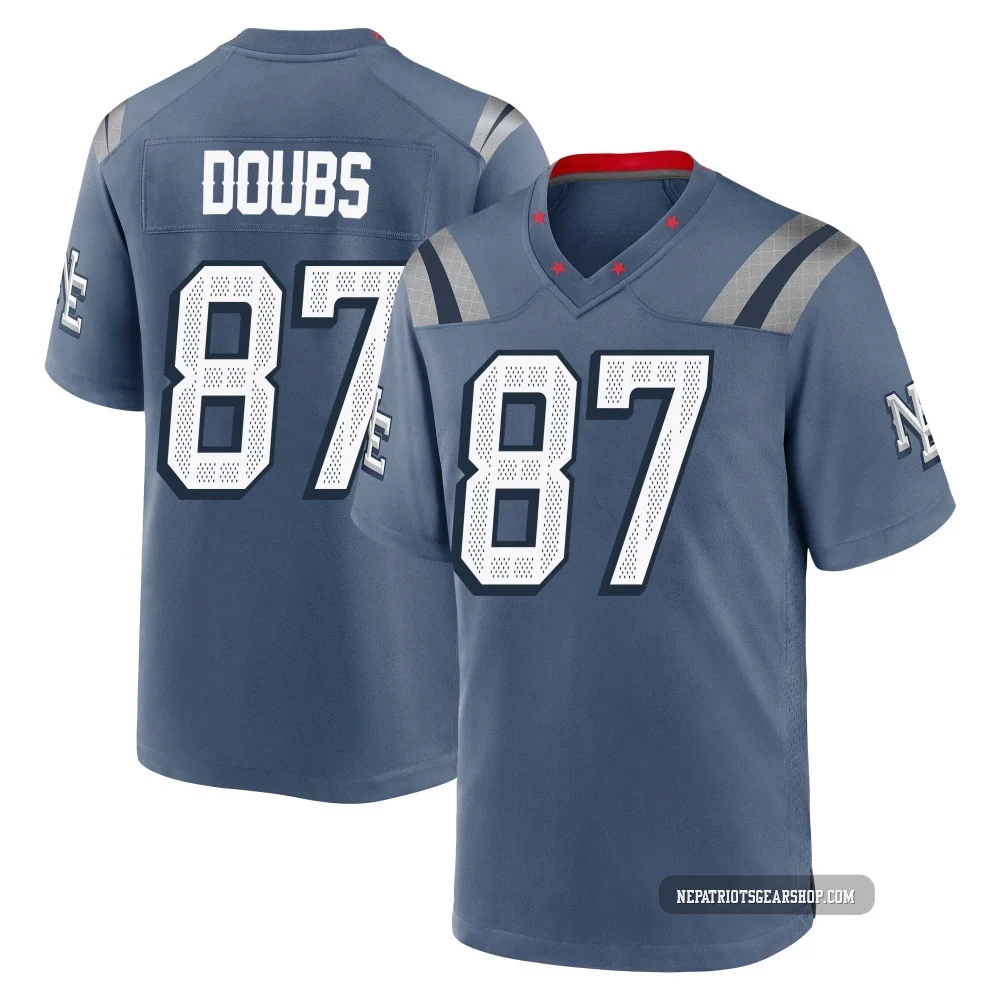 Romeo Doubs ＃87 New England Patriots Game Storm 2025 Rivalries Collection Jersey - Men's Blue