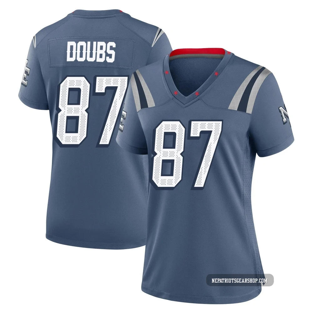 Romeo Doubs ＃87 New England Patriots Game Storm 2025 Rivalries Collection Jersey - Women's Blue
