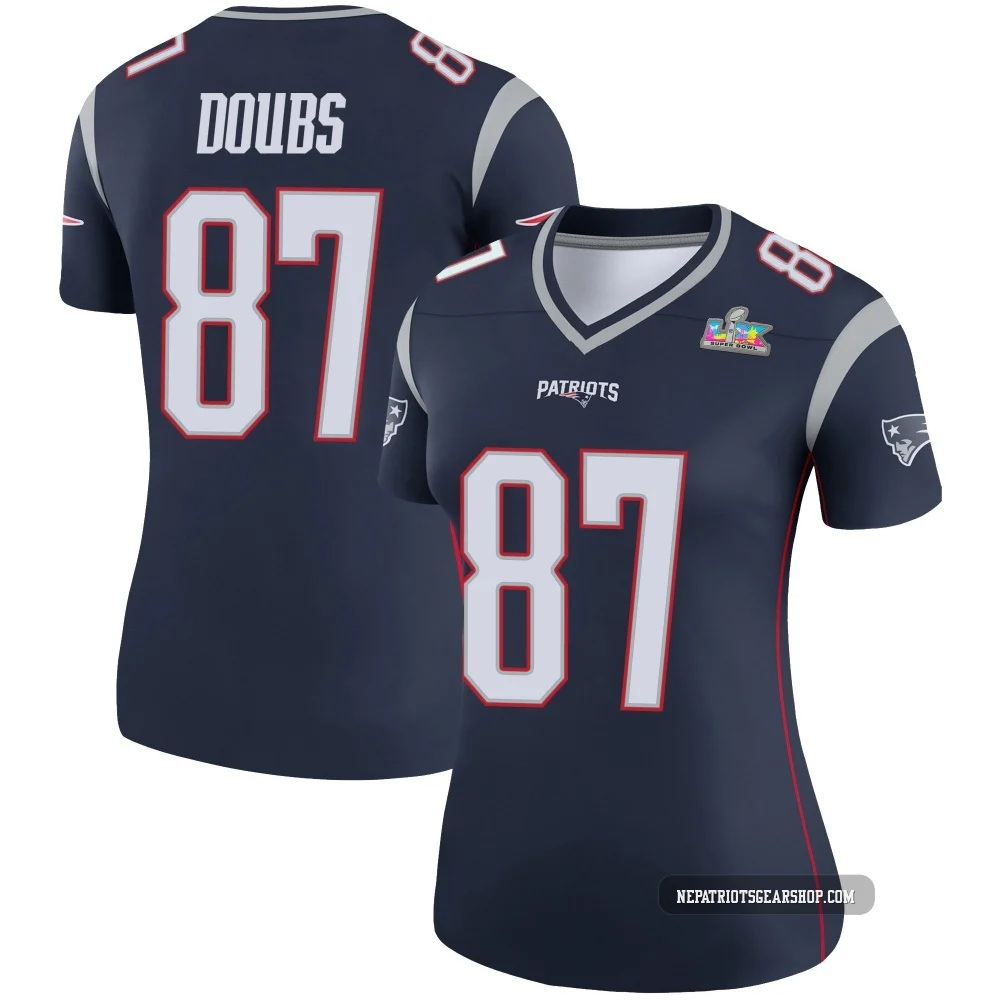 Romeo Doubs ＃87 New England Patriots Legend Super Bowl LX Patch Jersey - Women's Navy