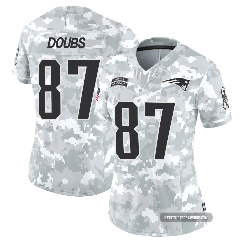 Romeo Doubs ＃87 New England Patriots Limited 2024 Salute to Service Jersey - Women's Arctic Camo