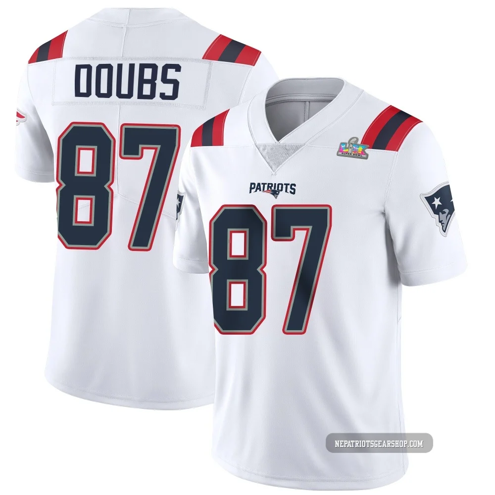 Romeo Doubs ＃87 New England Patriots Limited Vapor Untouchable Super Bowl LX Patch Jersey - Men's White