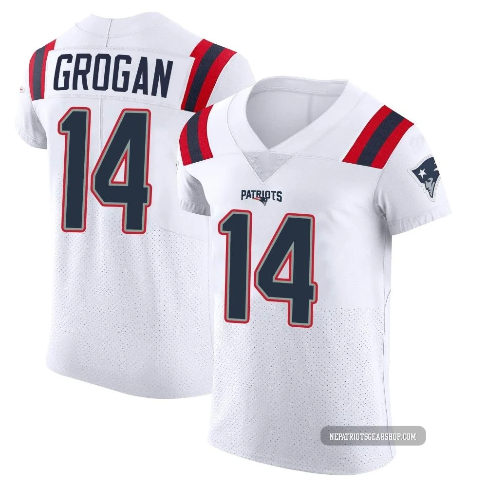 Steve Grogan ＃14 New England Patriots Elite Vapor Untouchable Jersey - Men's White