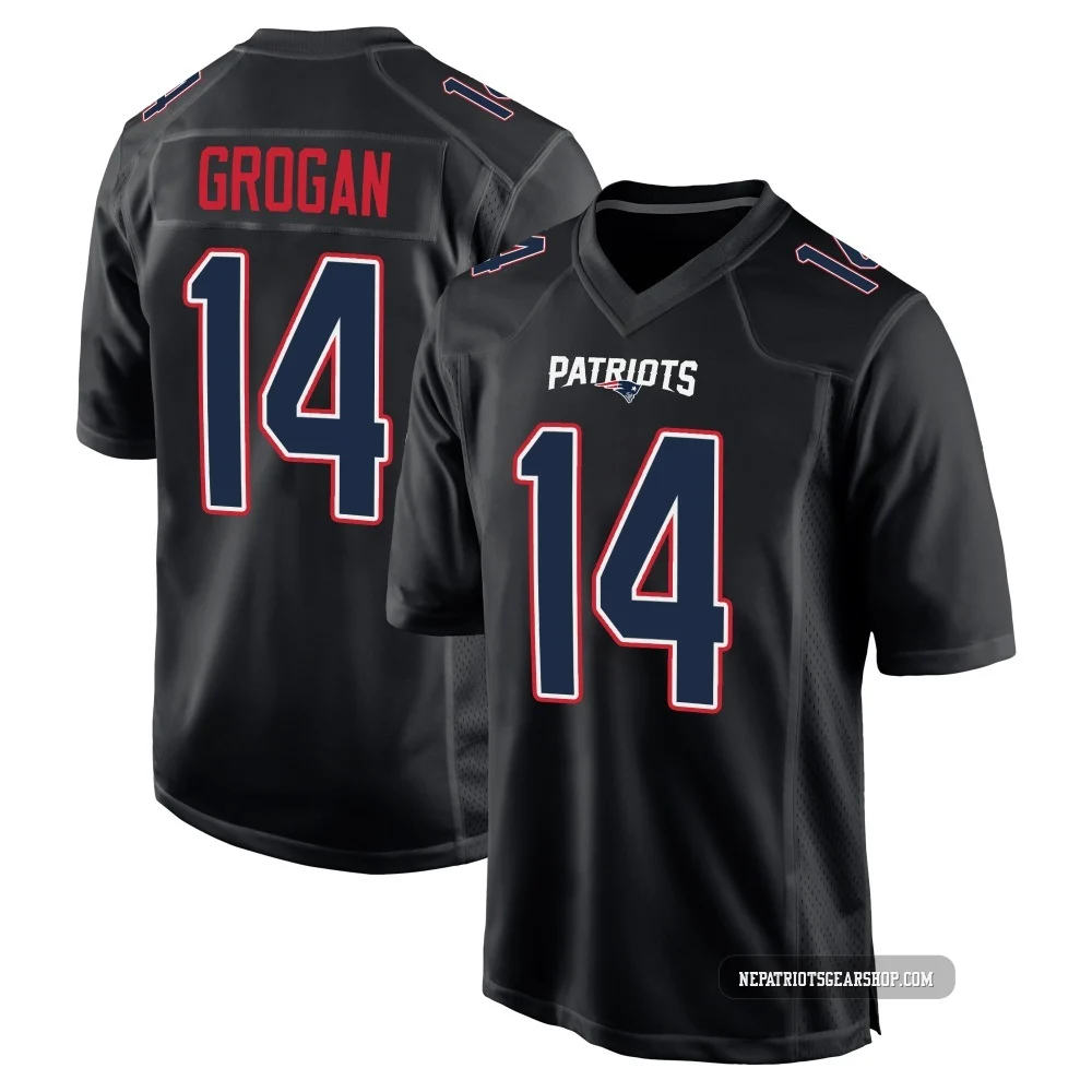 Steve Grogan ＃14 New England Patriots Game Carbon Fashion Jersey - Youth Black