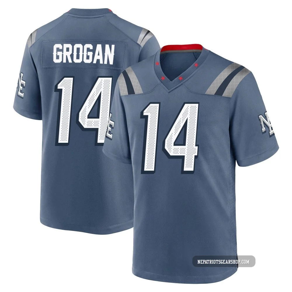 Steve Grogan ＃14 New England Patriots Game Storm 2025 Rivalries Collection Jersey - Men's Blue