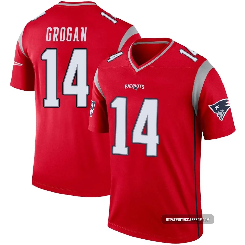 Steve Grogan ＃14 New England Patriots Legend Inverted Jersey - Youth Red