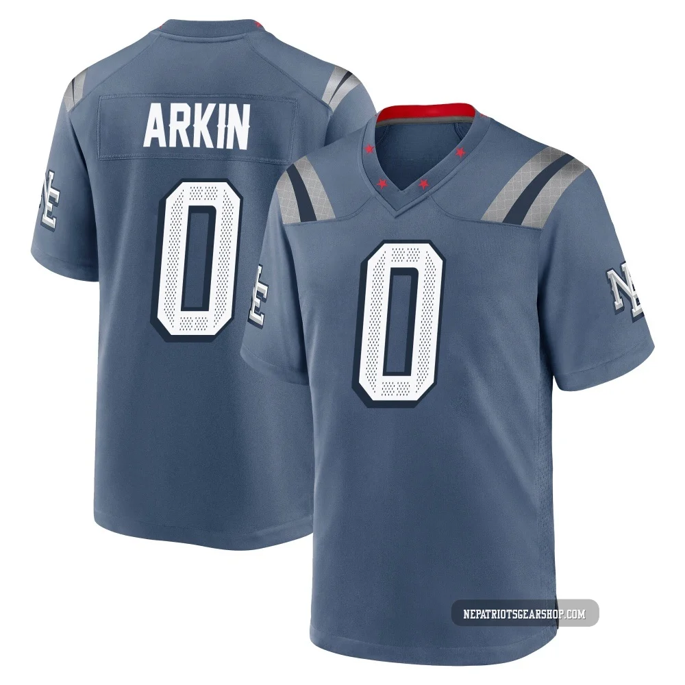 Tanner Arkin ＃0 New England Patriots Game Storm 2025 Rivalries Collection Jersey - Men's Blue
