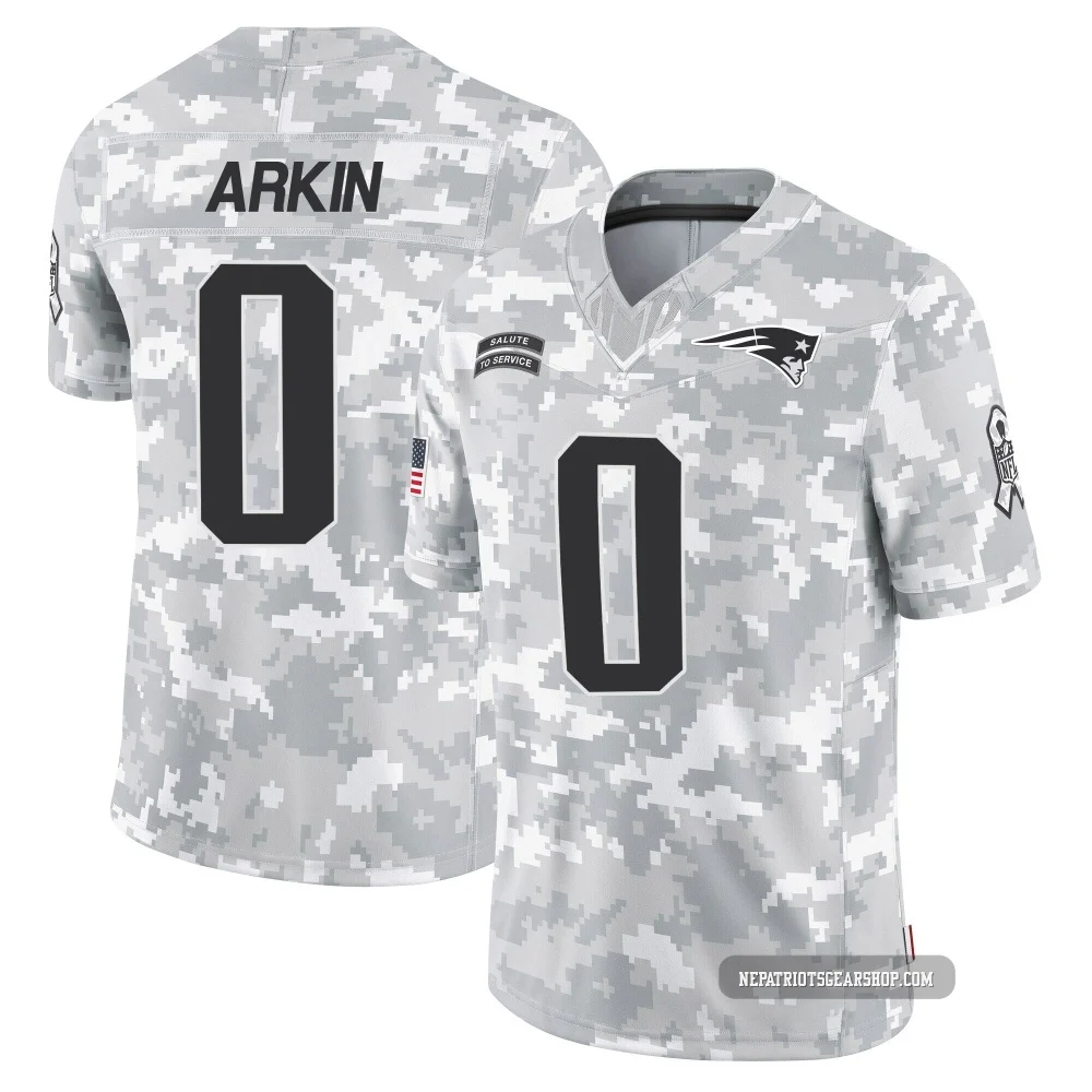 Tanner Arkin ＃0 New England Patriots Limited 2024 Salute to Service Jersey - Youth Arctic Camo
