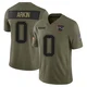 Tanner Arkin ＃0 New England Patriots Limited 2025 Salute to Service Jersey - Men's Olive