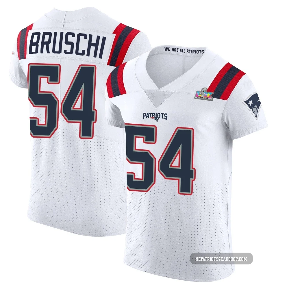 Tedy Bruschi ＃54 New England Patriots Elite Vapor Untouchable Super Bowl LX Patch Jersey - Men's White