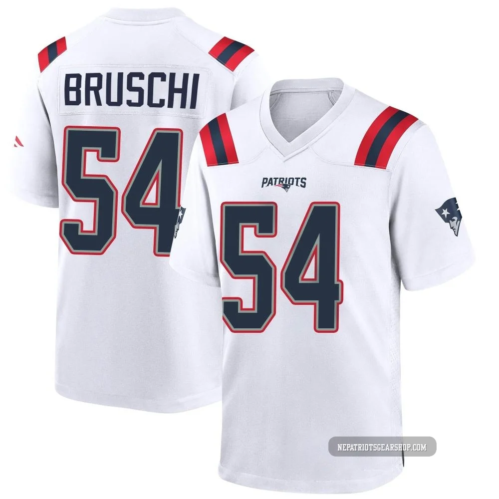 Tedy Bruschi ＃54 New England Patriots Game Jersey - Youth White