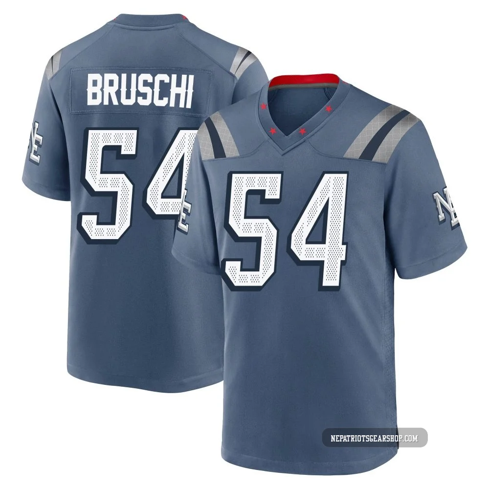Tedy Bruschi ＃54 New England Patriots Game Storm 2025 Rivalries Collection Jersey - Youth Blue