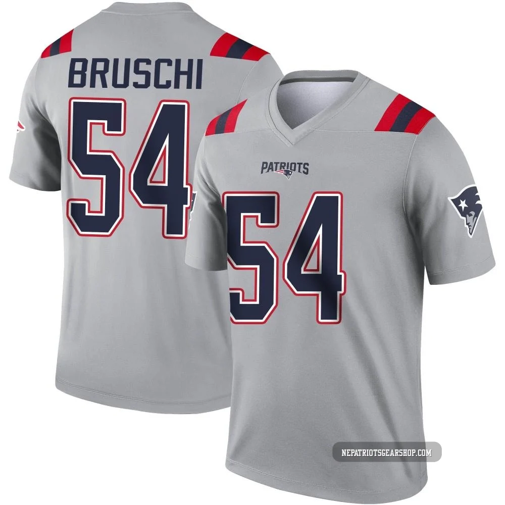 Tedy Bruschi ＃54 New England Patriots Legend Inverted Jersey - Men's Gray