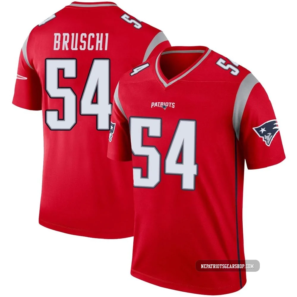 Tedy Bruschi ＃54 New England Patriots Legend Inverted Jersey - Men's Red