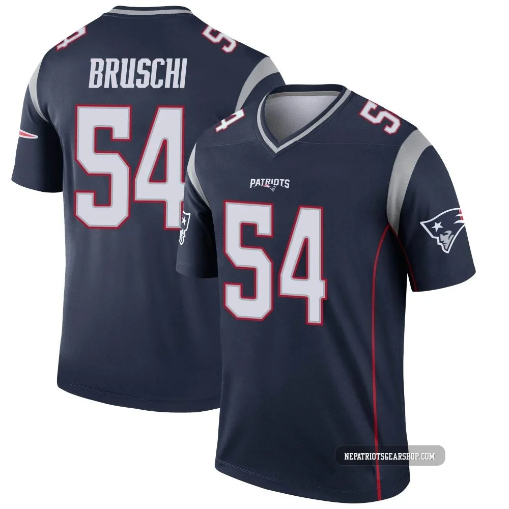 Tedy Bruschi ＃54 New England Patriots Legend Jersey - Men's Navy
