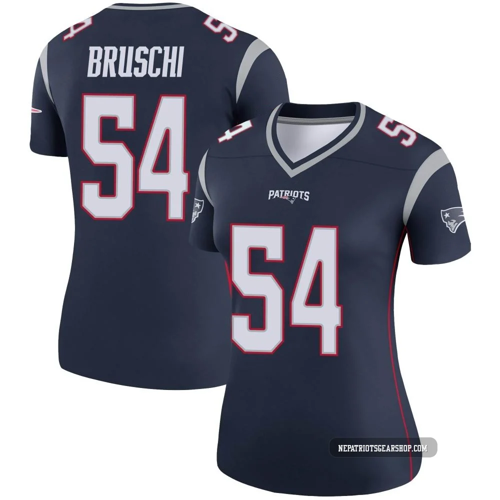 Tedy Bruschi ＃54 New England Patriots Legend Jersey - Women's Navy