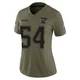 Tedy Bruschi ＃54 New England Patriots Limited 2025 Salute to Service Jersey - Women's Olive