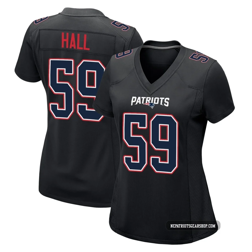 Terez Hall ＃59 New England Patriots Game Carbon Fashion Jersey - Women's Black