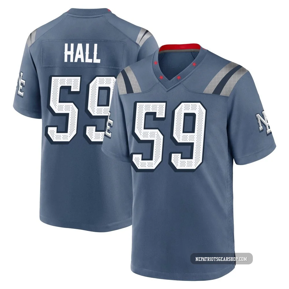 Terez Hall ＃59 New England Patriots Game Storm 2025 Rivalries Collection Jersey - Men's Blue