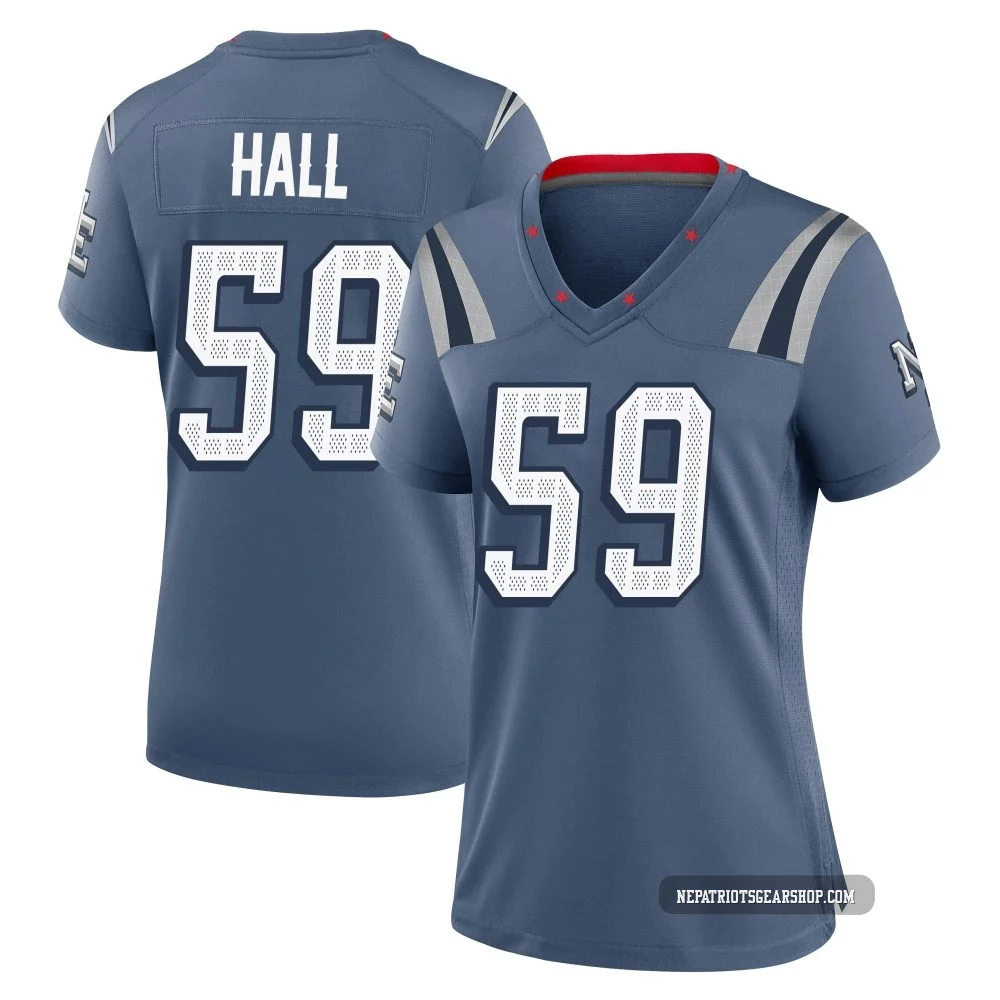 Terez Hall ＃59 New England Patriots Game Storm 2025 Rivalries Collection Jersey - Women's Blue