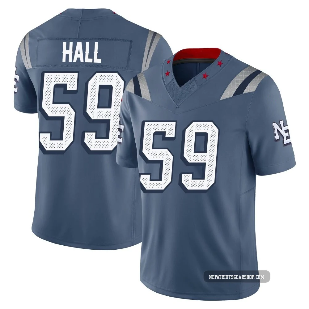 Terez Hall ＃59 New England Patriots Limited Storm 2025 Rivalries Collection Jersey - Youth Blue