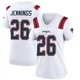 Terrell Jennings ＃26 New England Patriots Game Jersey - Women's White