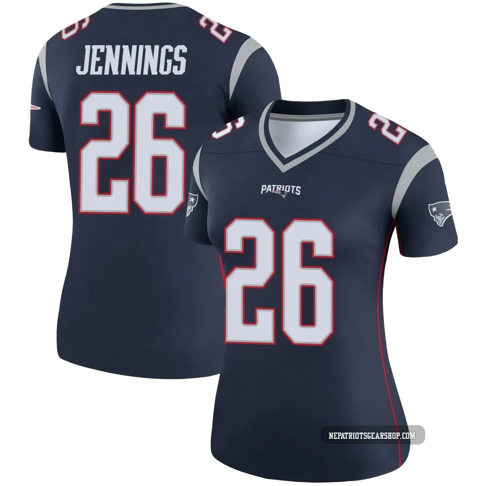 Terrell Jennings ＃26 New England Patriots Legend Jersey - Women's Navy