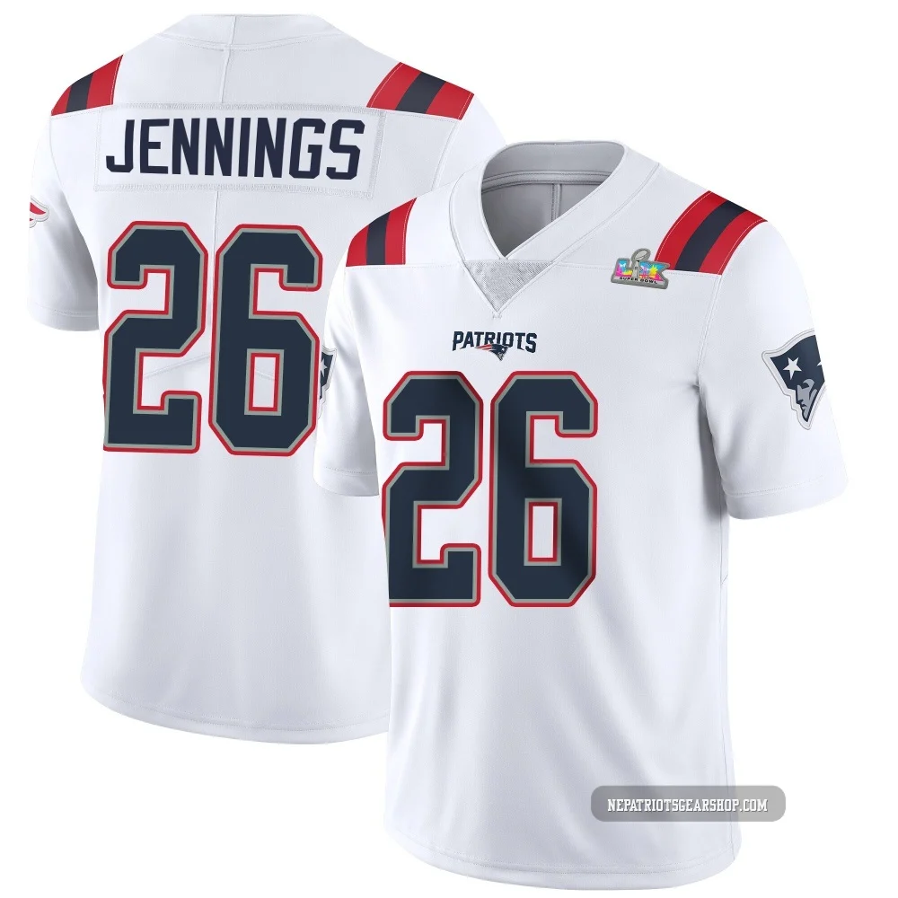 Terrell Jennings ＃26 New England Patriots Limited Vapor Untouchable Super Bowl LX Patch Jersey - Youth White