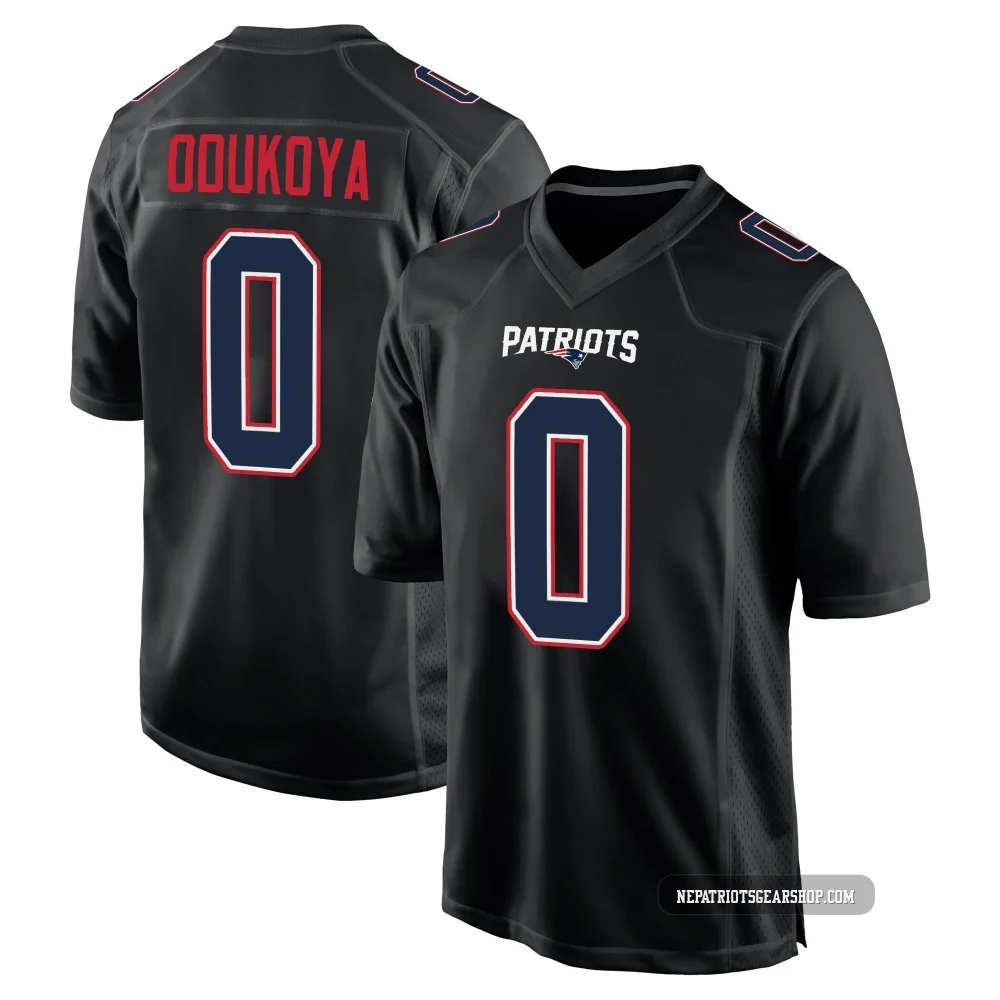 Thomas Odukoya ＃0 New England Patriots Game Carbon Fashion Jersey - Youth Black